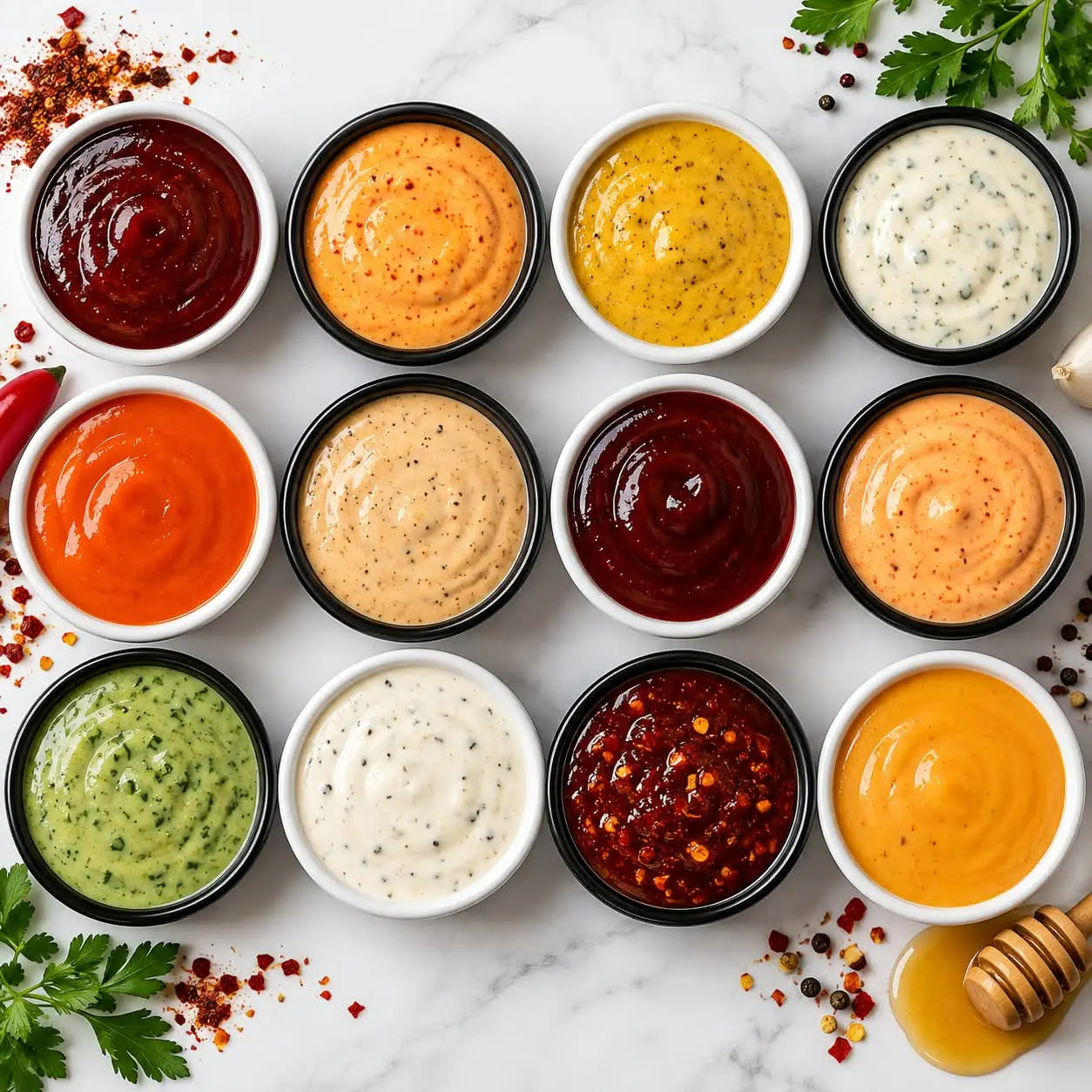 Dave's Hot Chicken sauces and dipping options