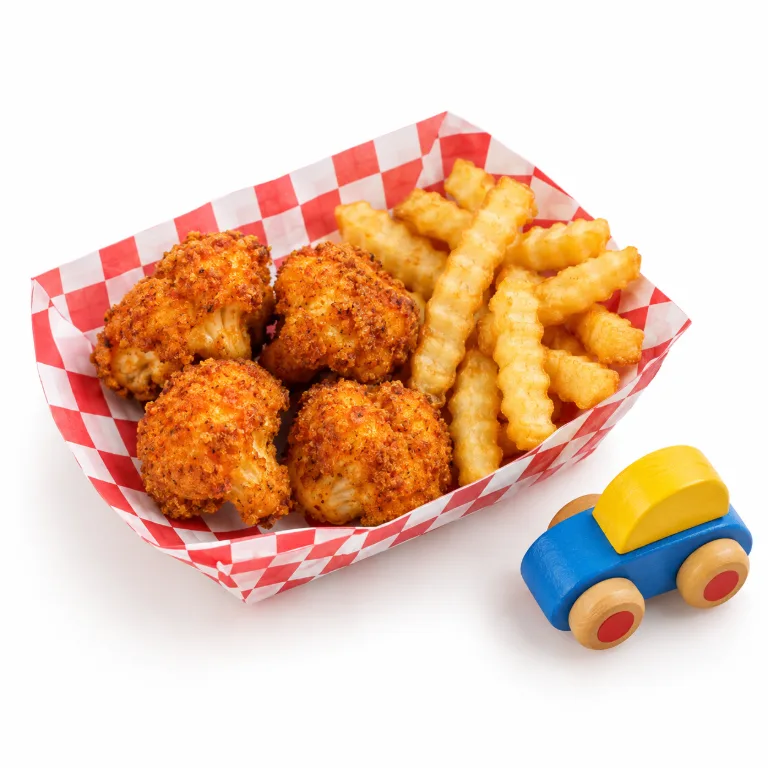 not chicken kids meal (Not Chicken) Kids Meal with cauliflower bites, fries and a toy